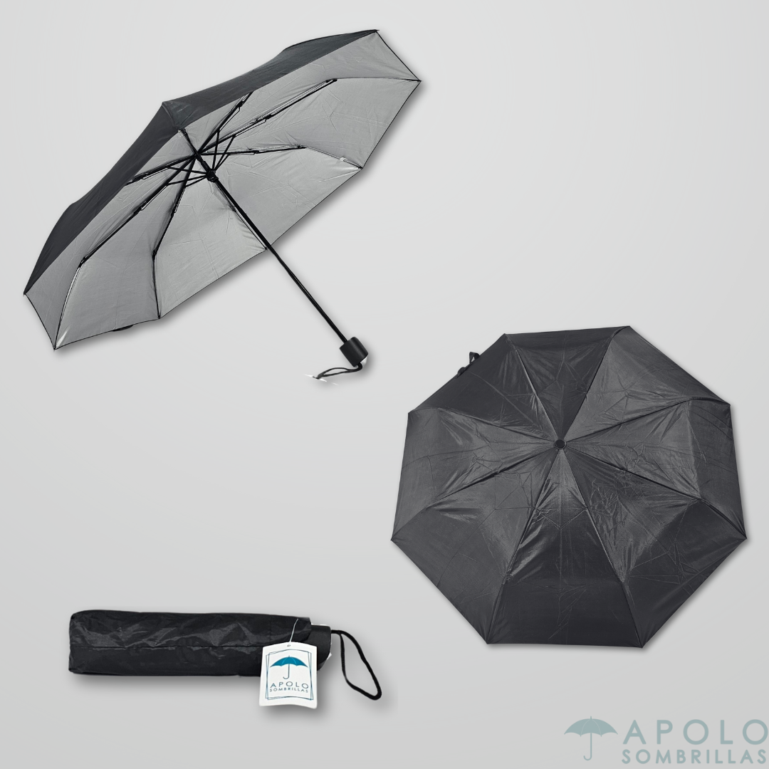 Sombrilla Manual Pequeña de Bolso Apolo 21" N03 – Compacta, Resistente y Estilo para Eventos