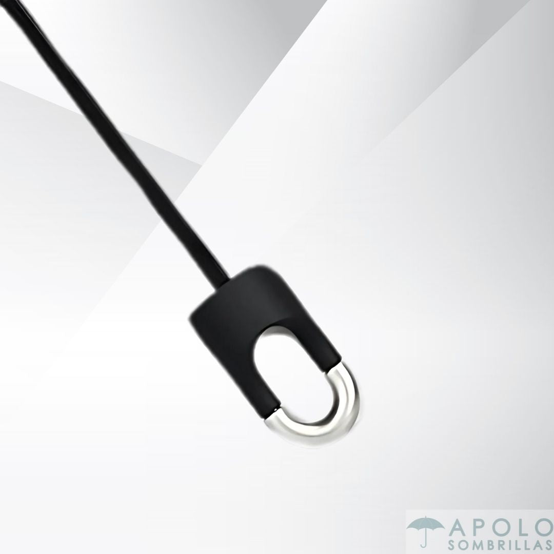 Vista del botón cerrado del paraguas de mano N11 – sombrilla portátil para mujer u hombre, resistente al viento