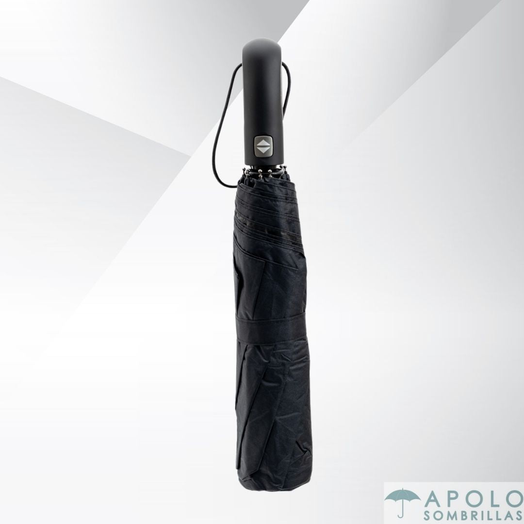 Sombrilla ejecutiva negra 27 pulgadas cerrada con funda protectora de tela incluida
