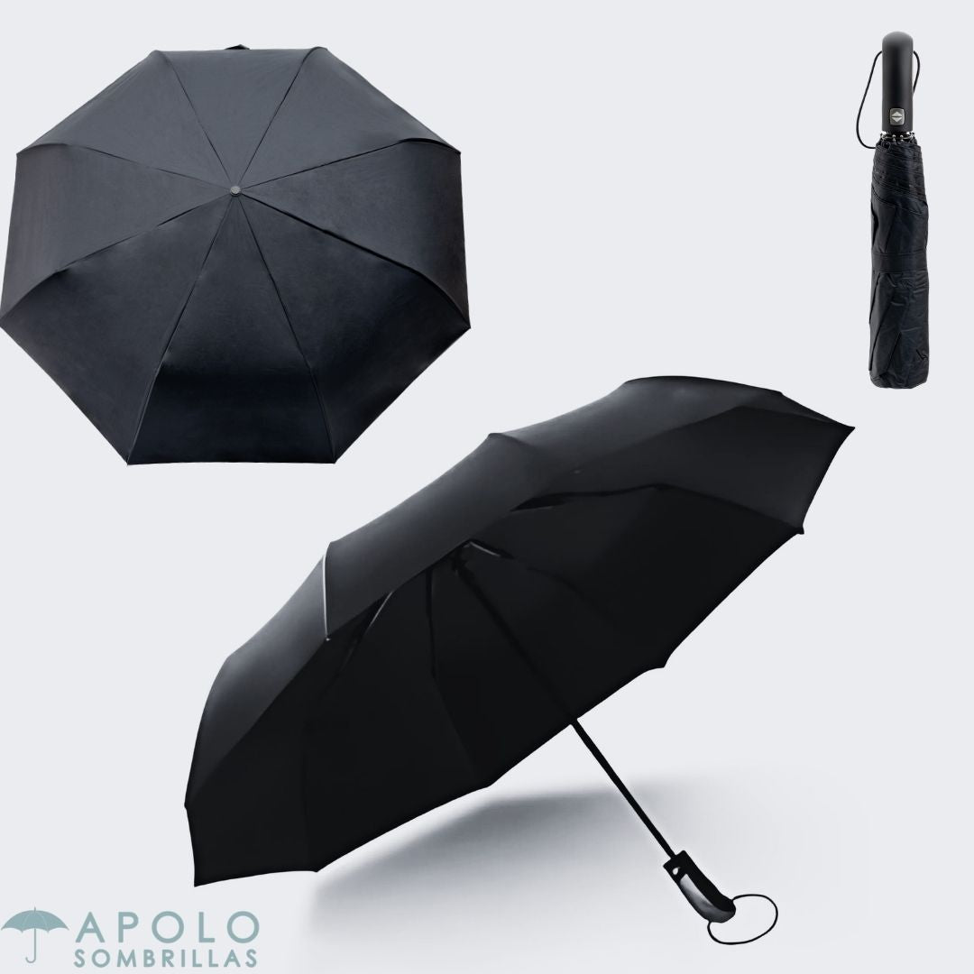 Mango ergonómico de la sombrilla ejecutiva negra 27 pulgadas, ideal para uso prolongado