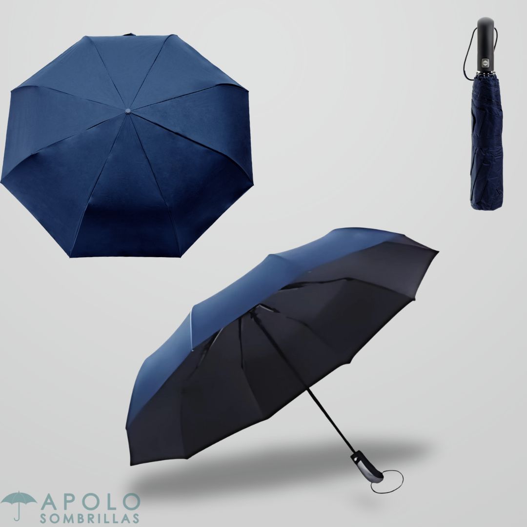 Sombrilla Grande Top Executive Doble Automática de Bolso 27” N12 – Plegable, Resistente al Viento y con Filtro UV para Eventos