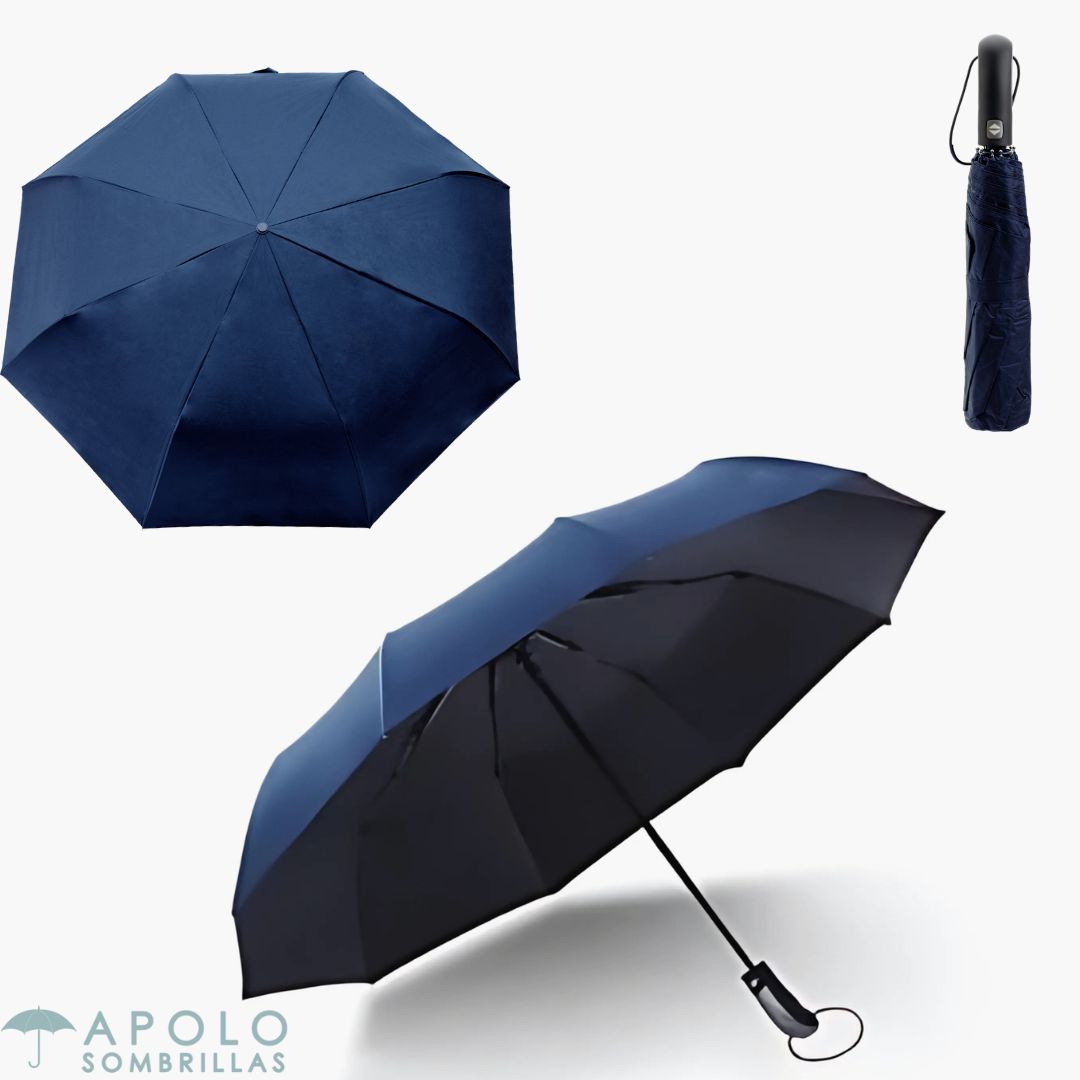 Sombrilla Grande Top Executive Doble Automática de Bolso 27” N12 – Plegable, Resistente al Viento y con Filtro UV para Eventos