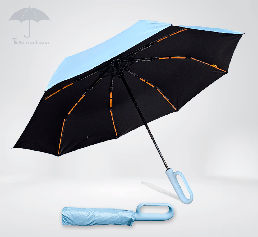 Sombrilla Clip Grande Doble Automática Premium 23” - Ref: N10 – Resistente, Compacta y con Protección UV para Todo Clima