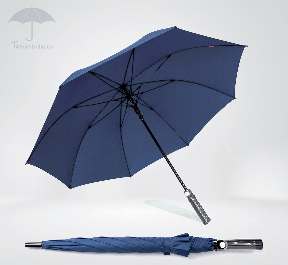 Sombrilla Golf Personalizada con Logo para Eventos – Publicitaria, Bastón Metal, Tela Pongee, 120 cm | Ref: N19