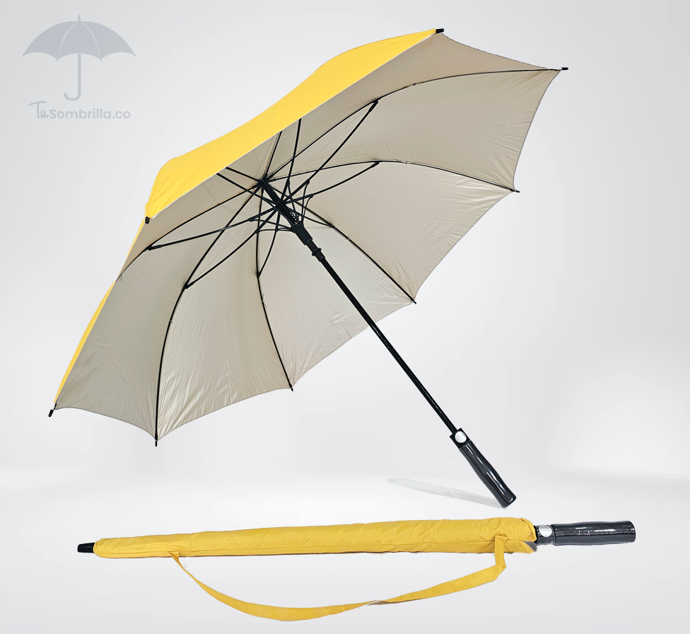 Sombrilla Grande Automática Tipo Golf Premium Apolo con Protección UV 30"- Ref: N04