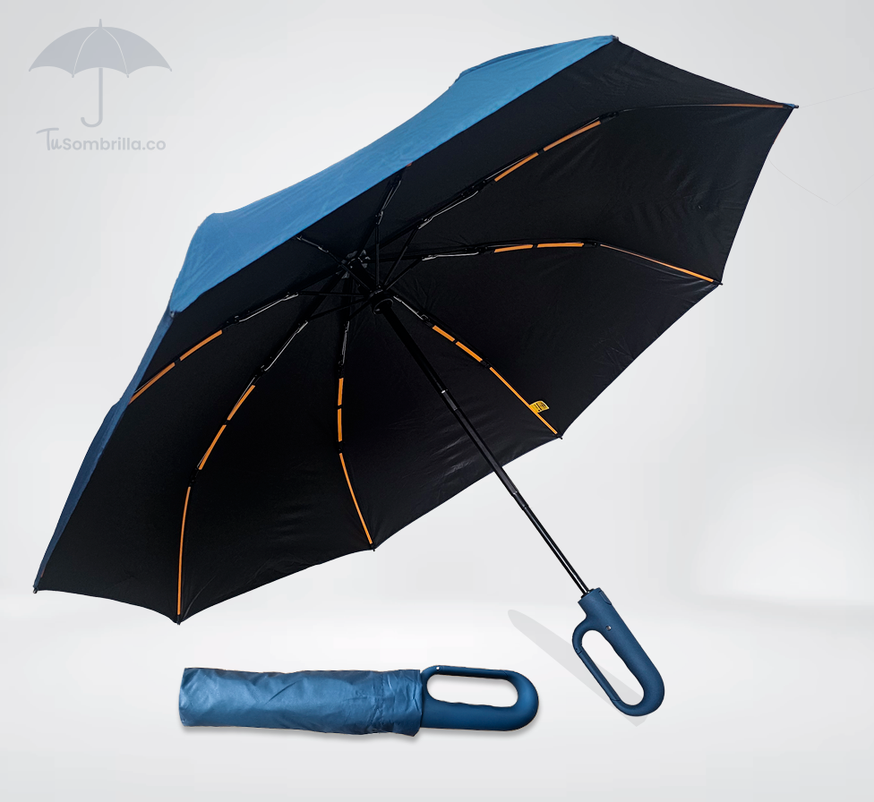 Sombrilla Clip Grande Doble Automática Premium 23” - Ref: N10 – Resistente, Compacta y con Protección UV para Todo Clima