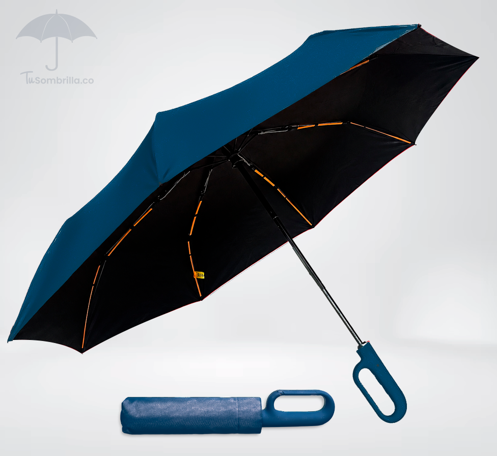 Sombrilla Clip Grande Doble Automática Premium 23” - Ref: N10 – Resistente, Compacta y con Protección UV para Todo Clima