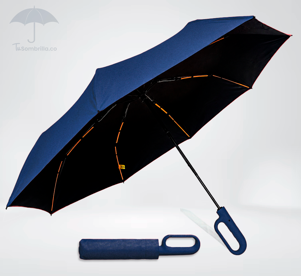 Sombrilla Clip Grande Doble Automática Premium 23” - Ref: N10 – Resistente, Compacta y con Protección UV para Todo Clima