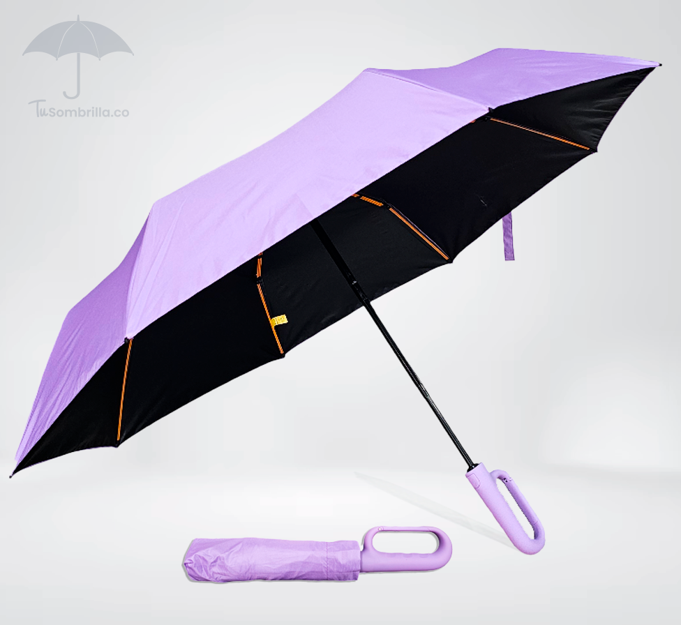 Sombrilla Clip Grande Doble Automática Premium 23” - Ref: N10 – Resistente, Compacta y con Protección UV para Todo Clima