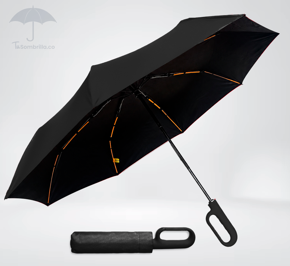Sombrilla Clip Grande Doble Automática Premium 23” - Ref: N10 – Resistente, Compacta y con Protección UV para Todo Clima