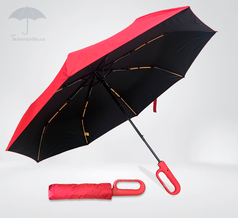 Sombrilla Clip Grande Doble Automática Premium 23” - Ref: N10 – Resistente, Compacta y con Protección UV para Todo Clima