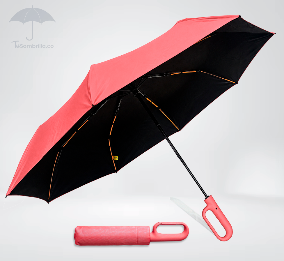 Sombrilla Clip Grande Doble Automática Premium 23” - Ref: N10 – Resistente, Compacta y con Protección UV para Todo Clima
