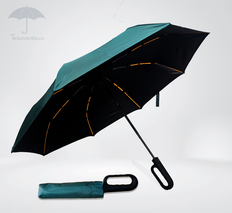 Sombrilla Clip Grande Doble Automática Premium 23” - Ref: N10 – Resistente, Compacta y con Protección UV para Todo Clima