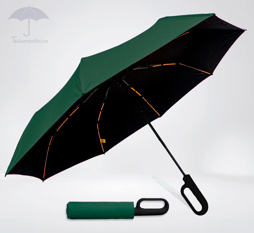 Sombrilla Clip Grande Doble Automática Premium 23” - Ref: N10 – Resistente, Compacta y con Protección UV para Todo Clima