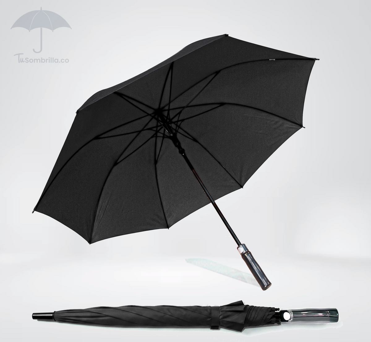 Sombrilla Golf Personalizada con Logo para Eventos – Publicitaria, Bastón Metal, Tela Pongee, 120 cm | Ref: N19
