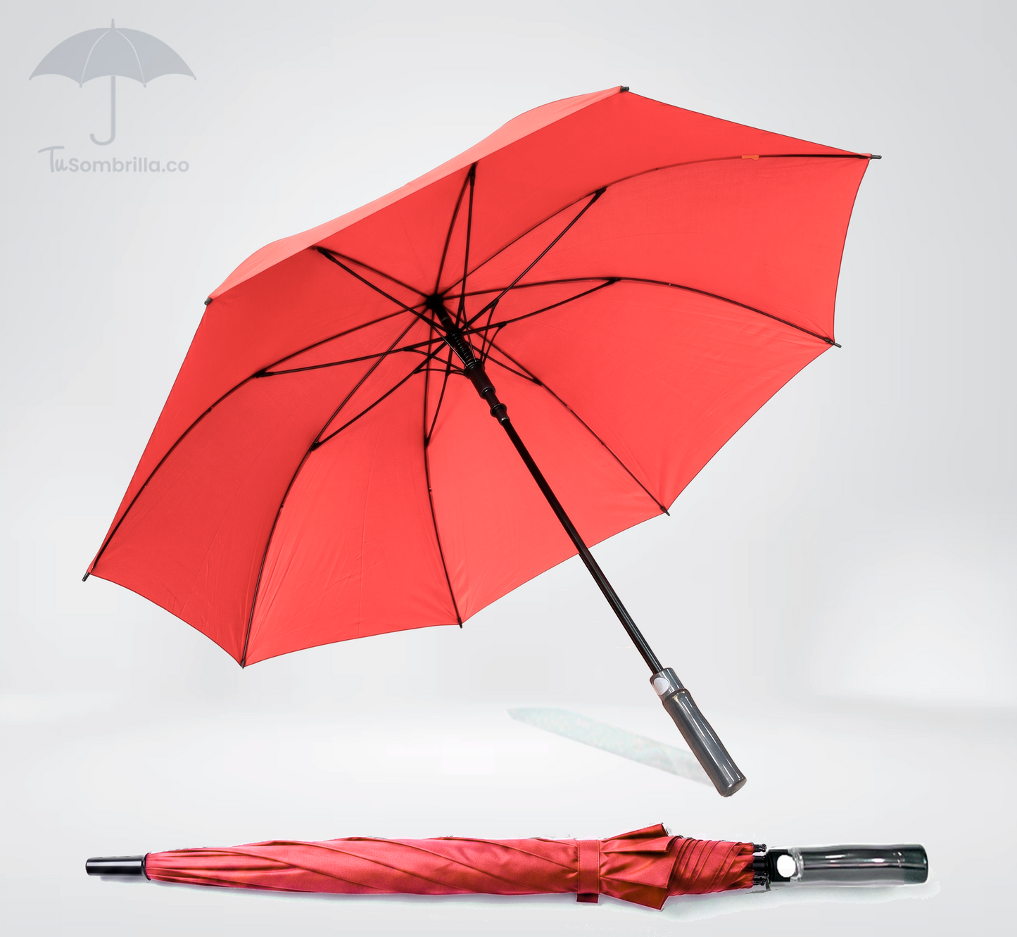 Sombrilla Golf Personalizada con Logo para Eventos – Publicitaria, Bastón Metal, Tela Pongee, 120 cm | Ref: N19