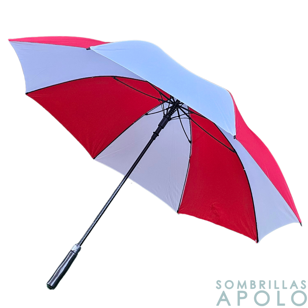 Sombrilla Resistente Grande Automática Tipo Golf Elite Bicolor Apolo 30" N05 – Para Eventos Deportivos y Promocionales