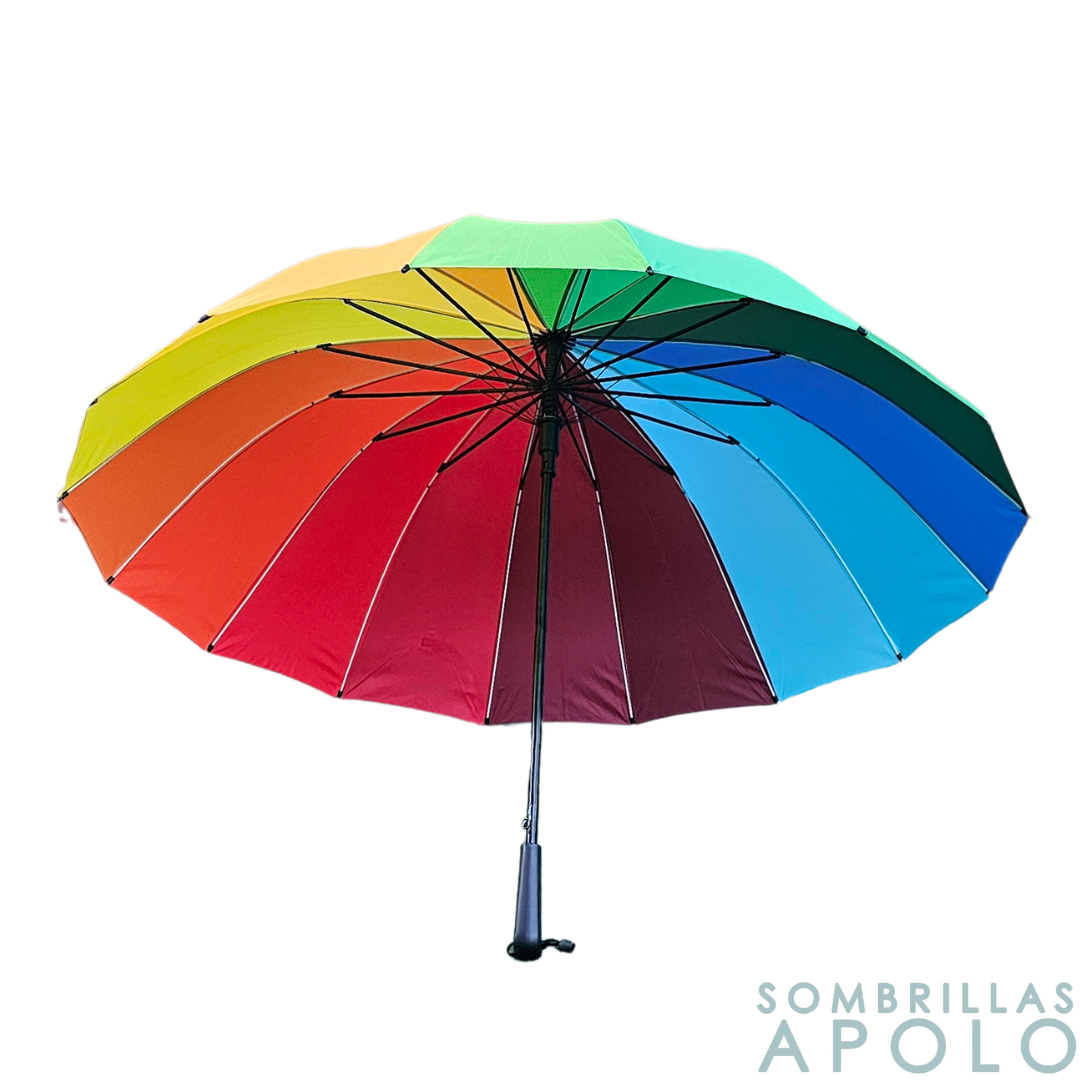 Sombrilla y Paraguas Resistente Grande Golf Elite Multicolor Apolo 27" N07 – Diseño Vibrante y Protección UV para Eventos