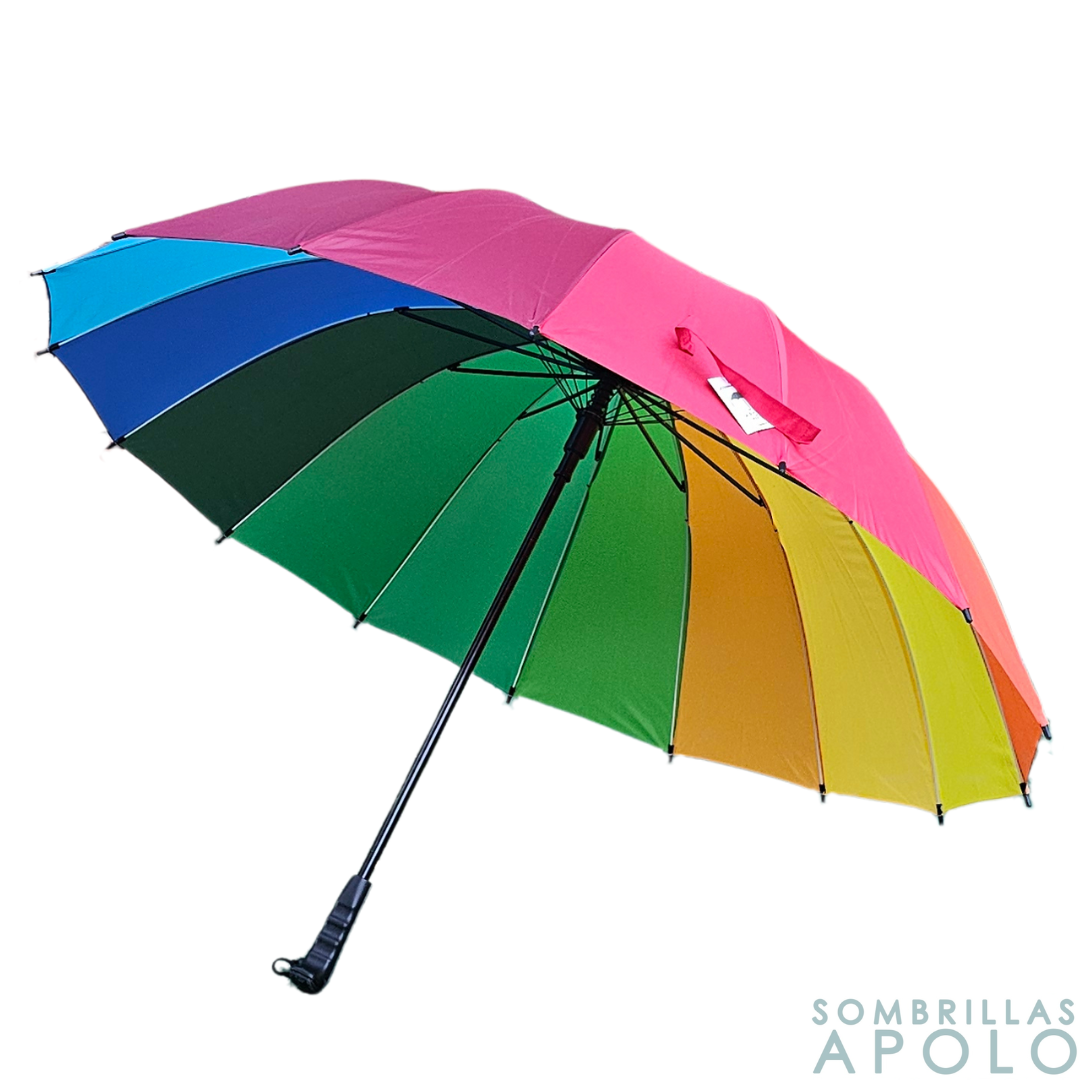 Sombrilla y Paraguas Resistente Grande Golf Elite Multicolor Apolo 27" N07 – Diseño Vibrante y Protección UV para Eventos