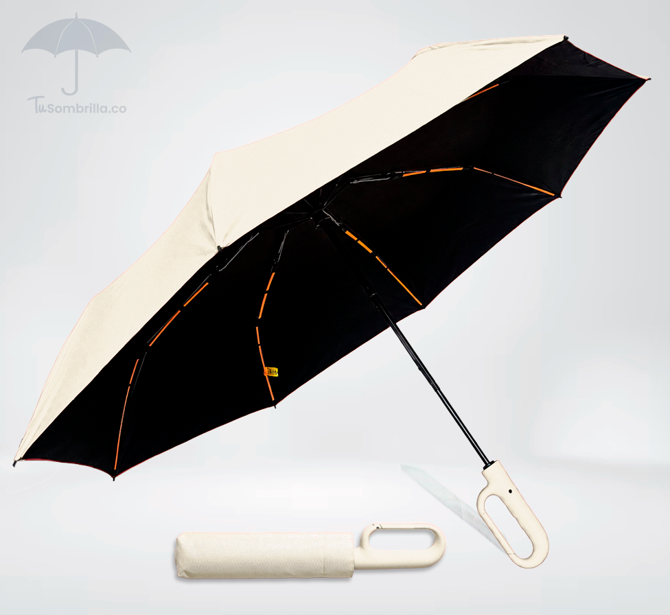 Sombrilla Clip Grande Doble Automática Premium 23” - Ref: N10 – Resistente, Compacta y con Protección UV para Todo Clima