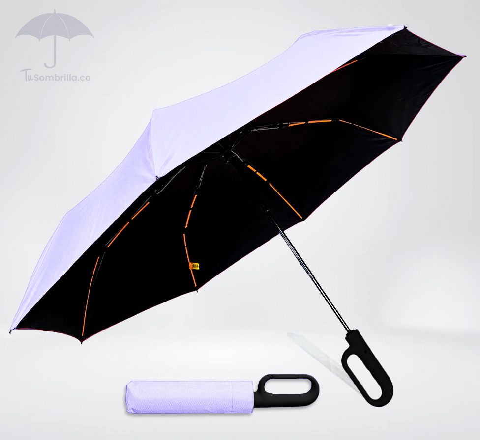 Sombrilla Clip Grande Doble Automática Premium 23” - Ref: N10 – Resistente, Compacta y con Protección UV para Todo Clima