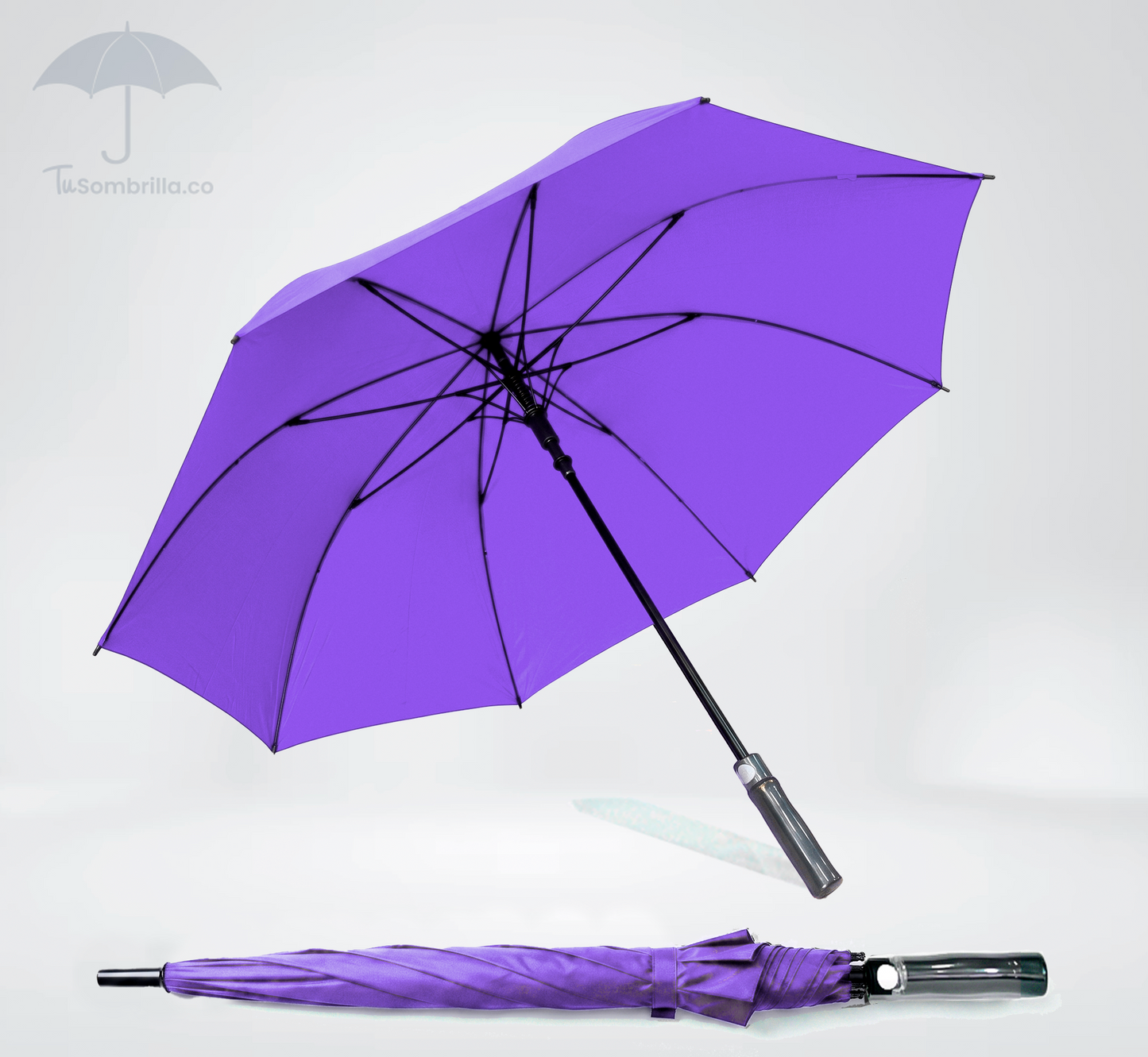 Sombrilla Golf Personalizada con Logo para Eventos – Publicitaria, Bastón Metal, Tela Pongee, 120 cm | Ref: N19