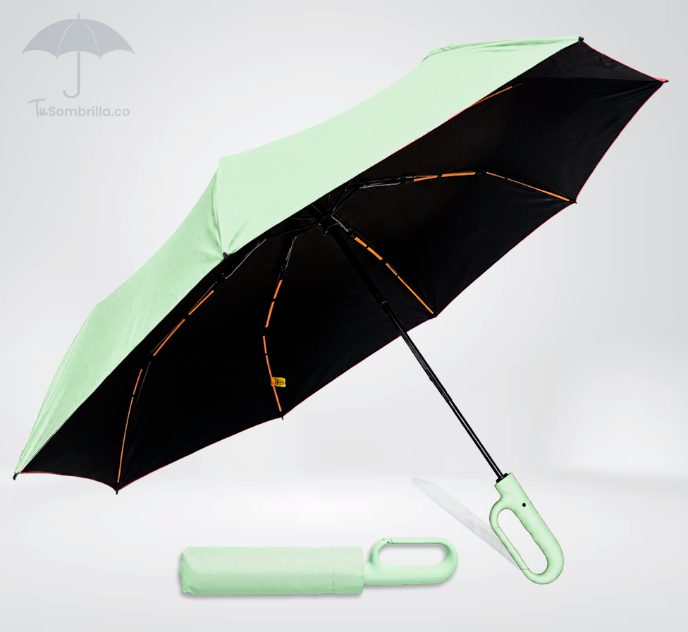 Sombrilla Clip Grande Doble Automática Premium 23” - Ref: N10 – Resistente, Compacta y con Protección UV para Todo Clima